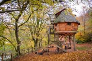 brown treehouse for kids
